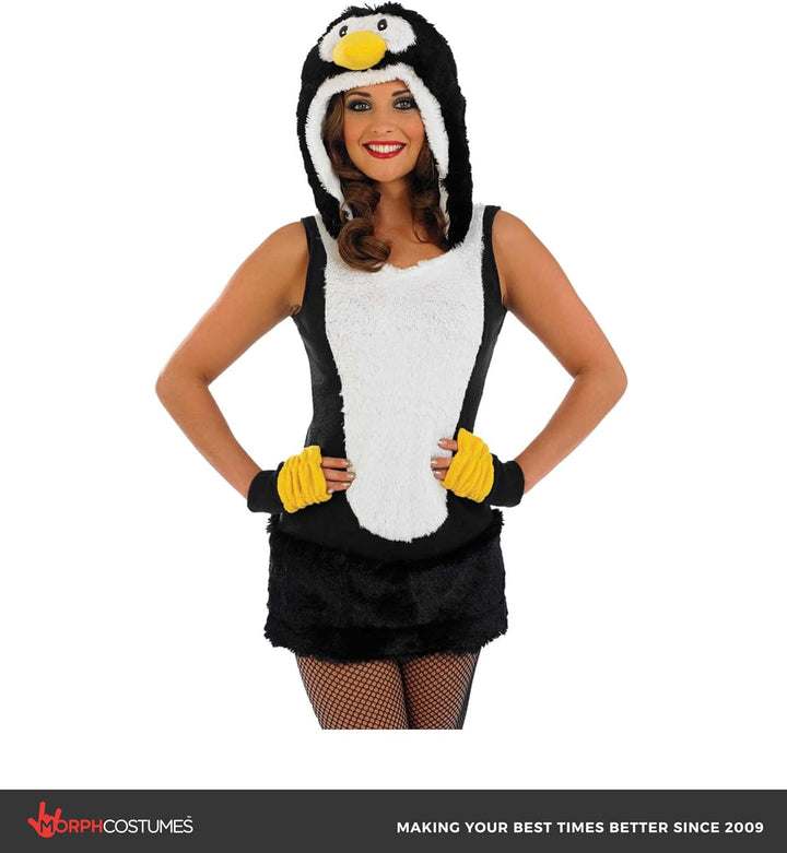 Fun Shack Schwarz Pinguin Kostüm Damen, Tierkostüm Pinguin Erwachsene, Pinguinkostüm Damen, Pinguin