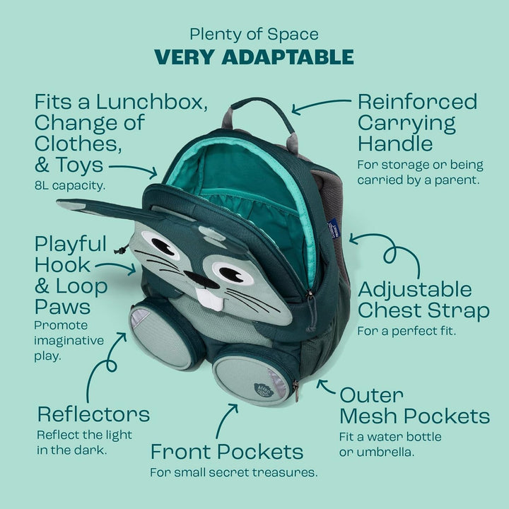 Affenzahn Kinderrucksack Grosser Freund | Kindergartenrucksack für Kinder von 3 bis 5 Jahren mit fun