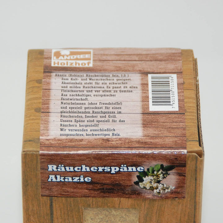 Landree Räucherspäne, Akazie - 1,5L-Box, feine Körnung, Qualitätsgeprüft direkt vom Hersteller aus S
