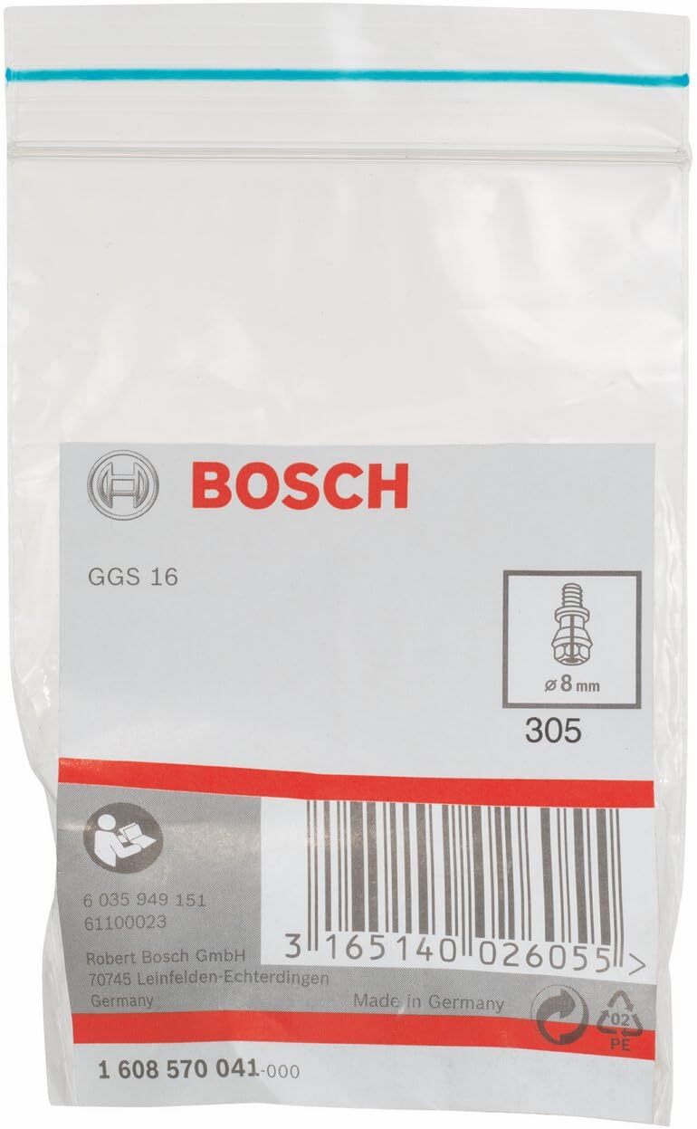 Bosch Zubehör 1608570041 Spannzange mit Spannmutter 8 mm 8.0, 8.0