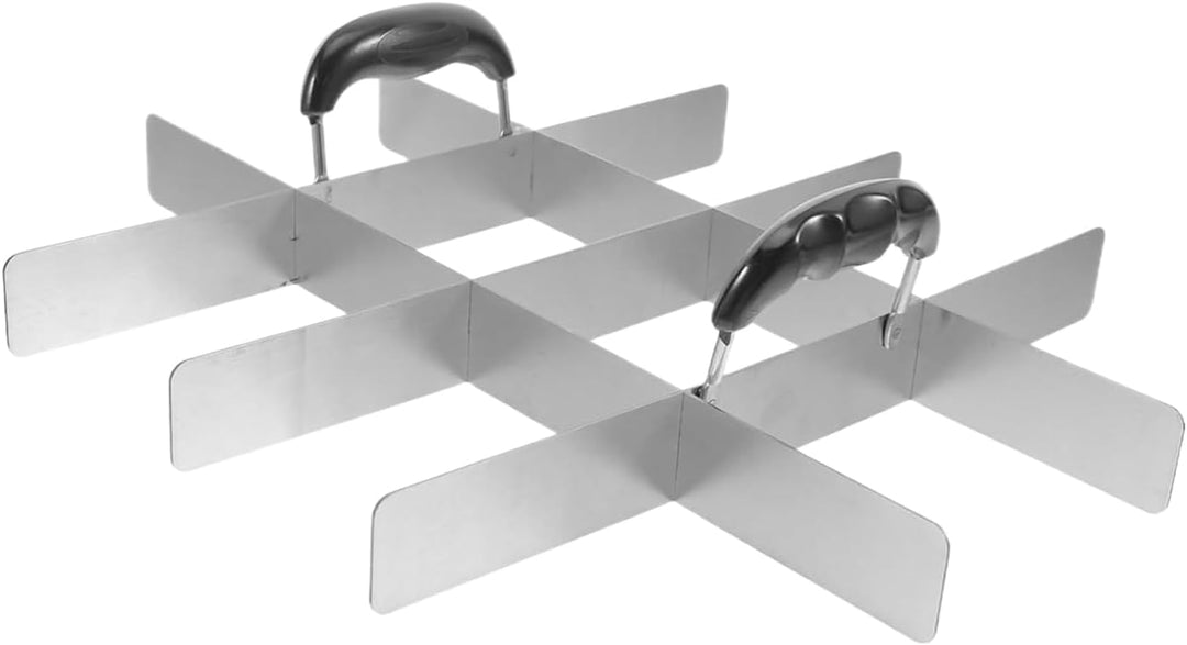 Quadratischer Kuchenschneider,Edelstahl Quadrat Kuchen Teiler Mit Griff - Küchenzubehör Für Geburtst