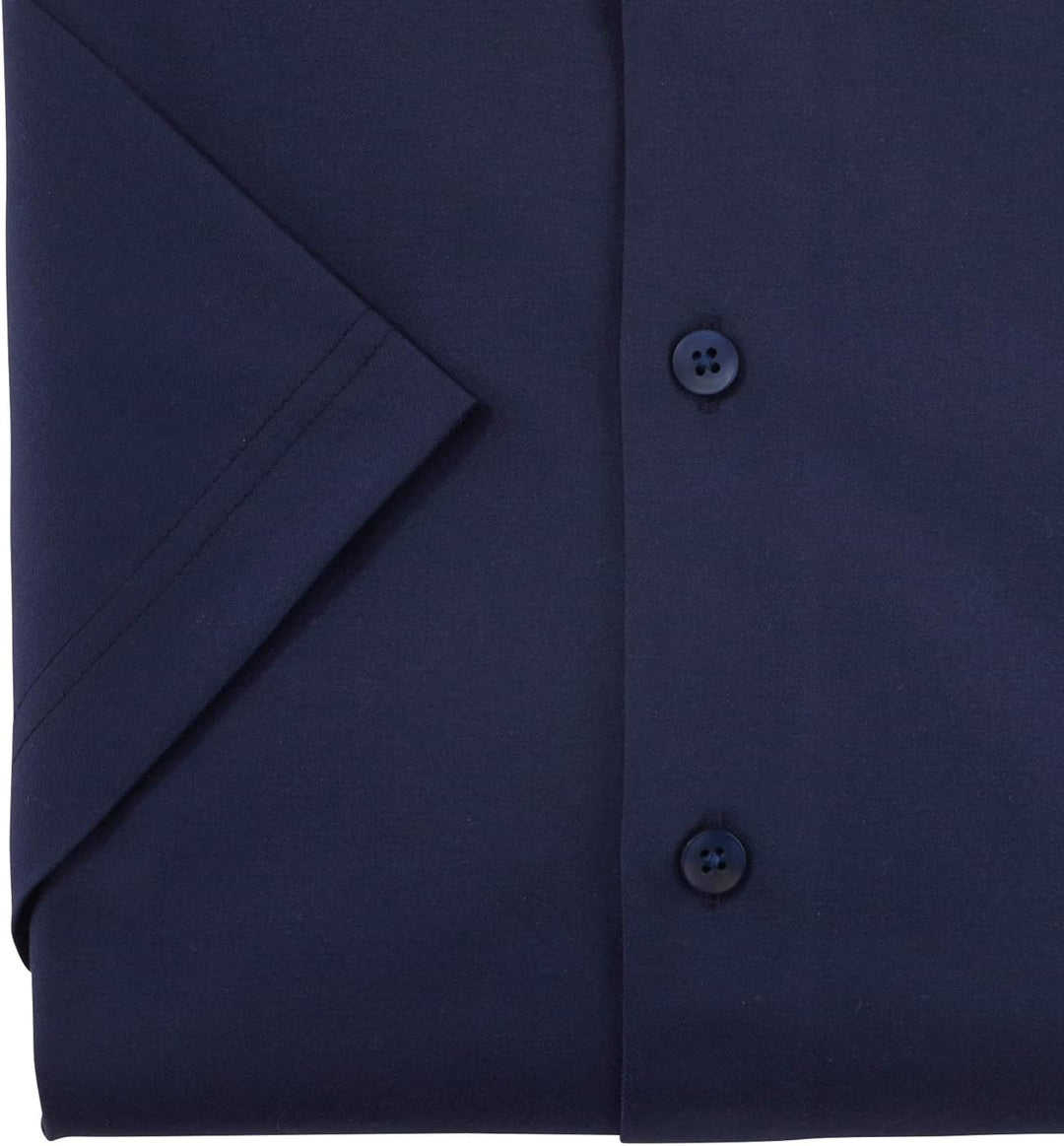 OLYMP Herren Businesshemd Kurzarm Luxor 24/Seven,Twill,modern fit,Global Kent 38 Marine 18, 38 Marin