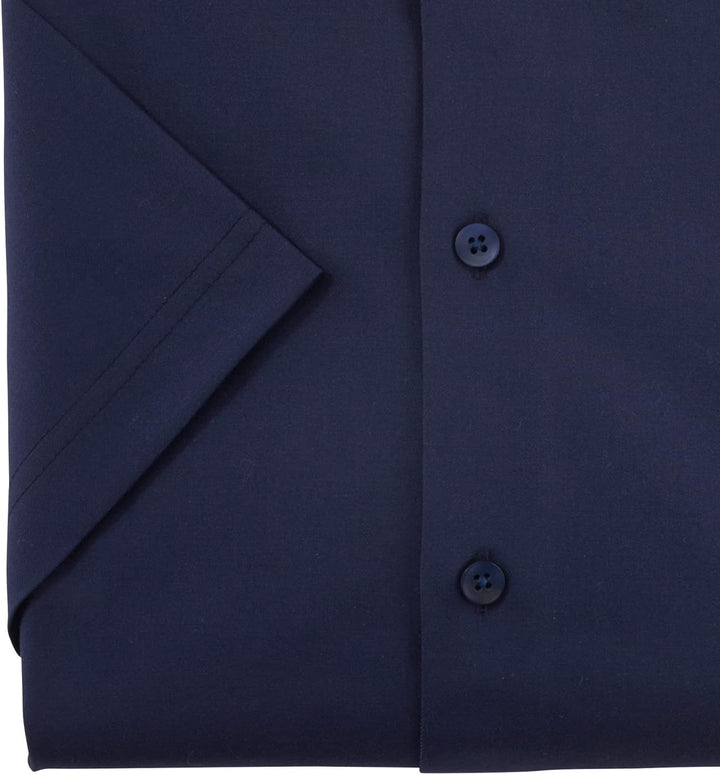 OLYMP Herren Businesshemd Kurzarm Luxor 24/Seven,Twill,modern fit,Global Kent 38 Marine 18, 38 Marin