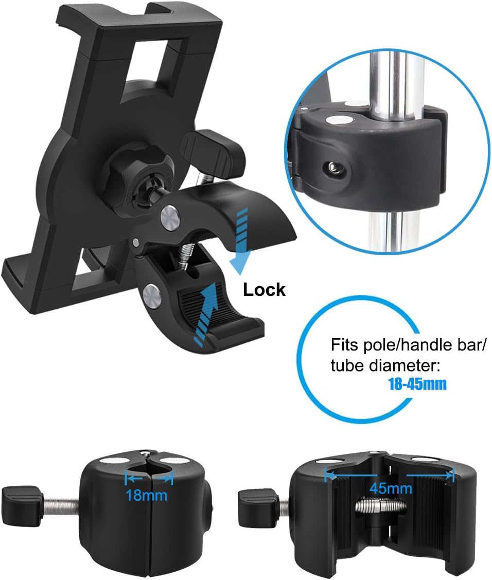 Spinning Bike Tablet Halterung, woleyi Ultra Stabile Laufband Tablet Halter, Indoor Lenker Heimtrain