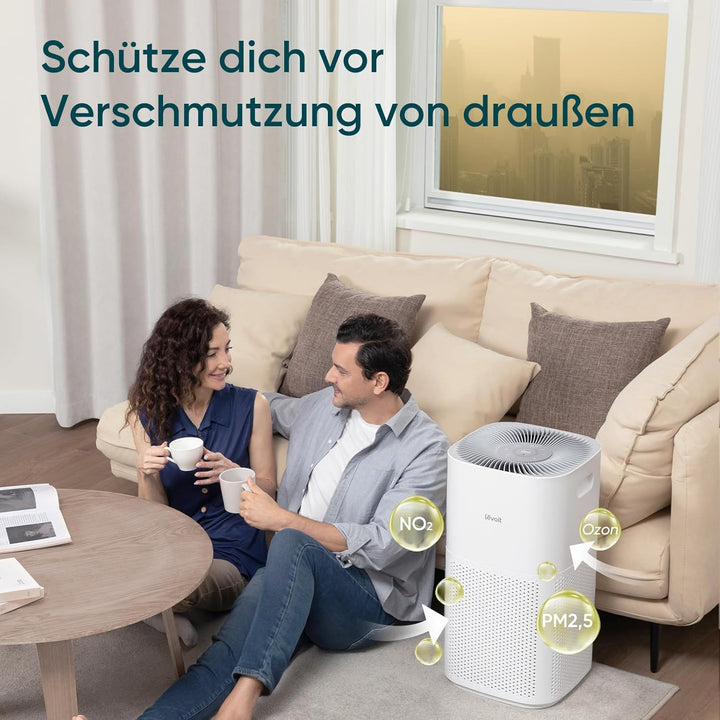 Levoit CORE 600S HEPA Luftreiniger für Raucherzimmer Allergiker,CADR 697m³/h für bis zu 147㎡ Wohnung