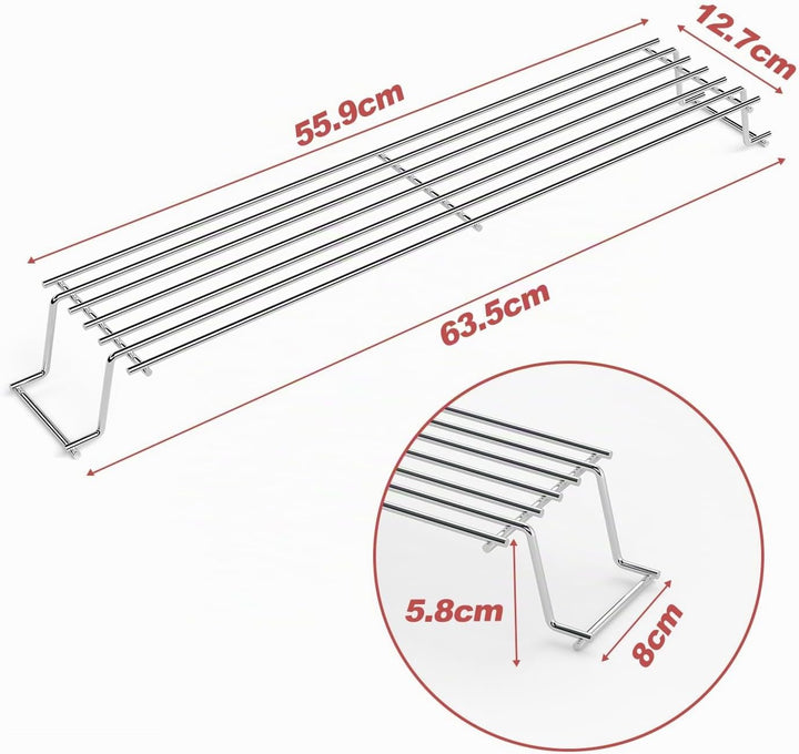 63.5CM Edelstahl Warmhalterost für Weber Spirit 300 Serie, Spirit E310 E320 E330 S310 S320 S330 SP32