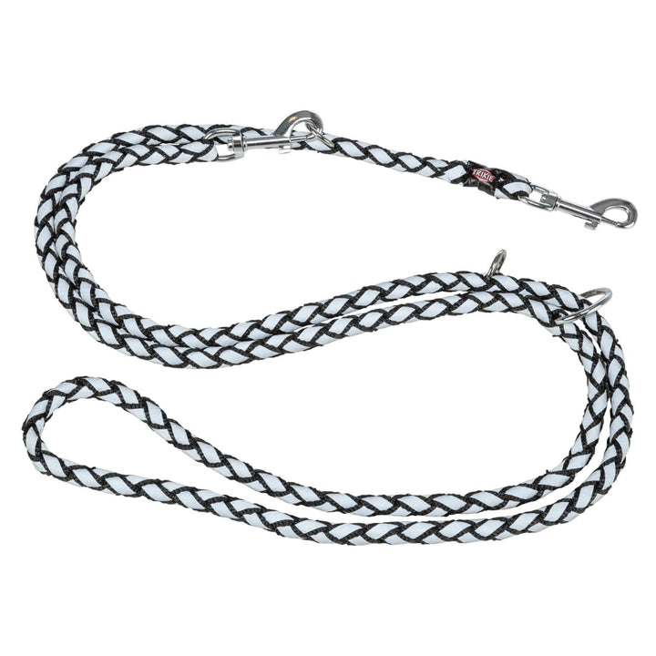 TRIXIE Hundeleine Cavo V-Leine L–XL, 2,00 m ø 18 mm in schwarz - verstellbare Leine mit reflektieren