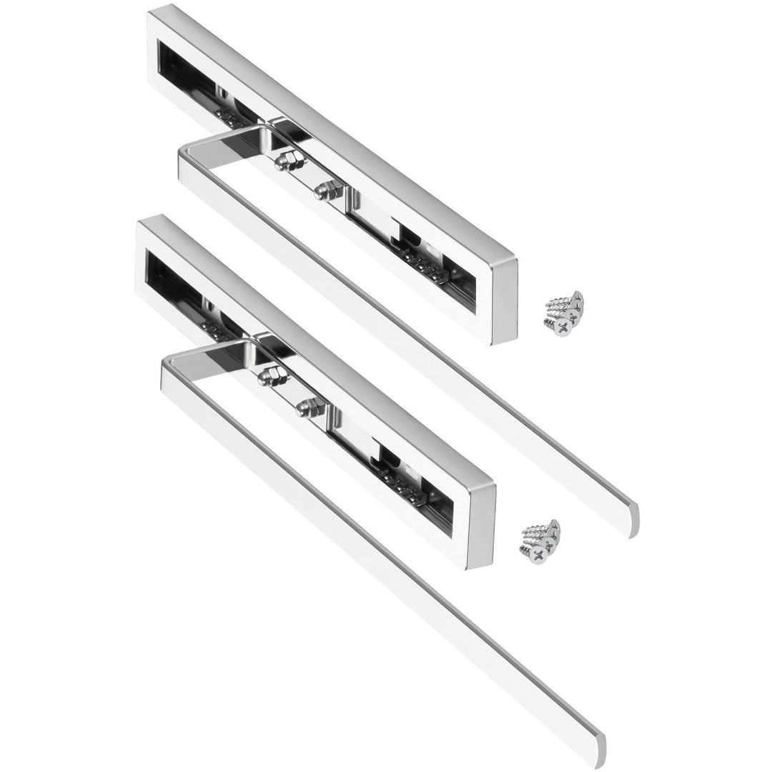 2 Stück SO-TECH® Handtuchauszug Elegance Chrom 1-armig 325 mm eingeschoben, 470 mm ausgezogen Handtu