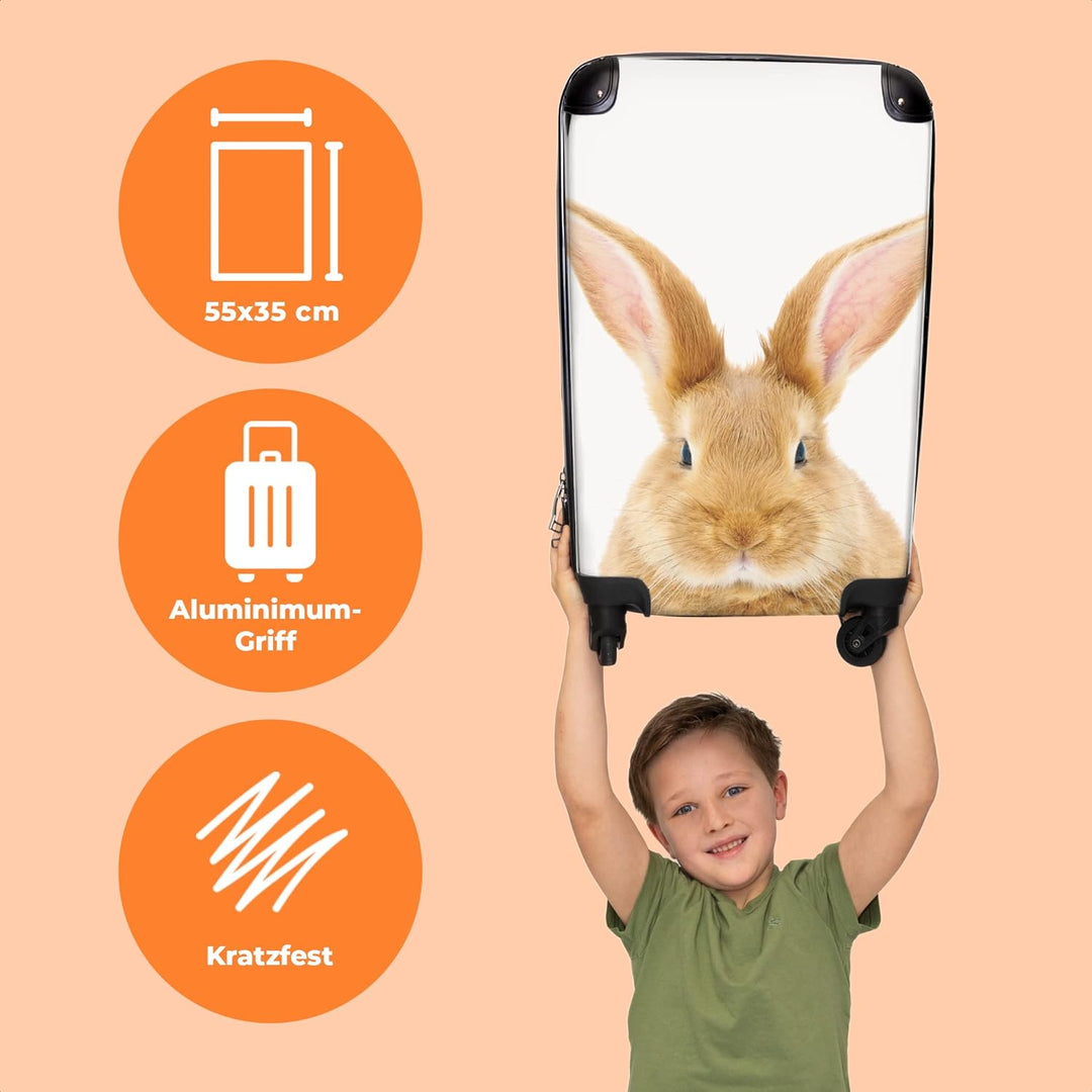 NoBoringSuitcases.com® Kinder Koffer Hartschalenkoffer Klein Rollkoffer Handgepäck Geschenk - Kanich