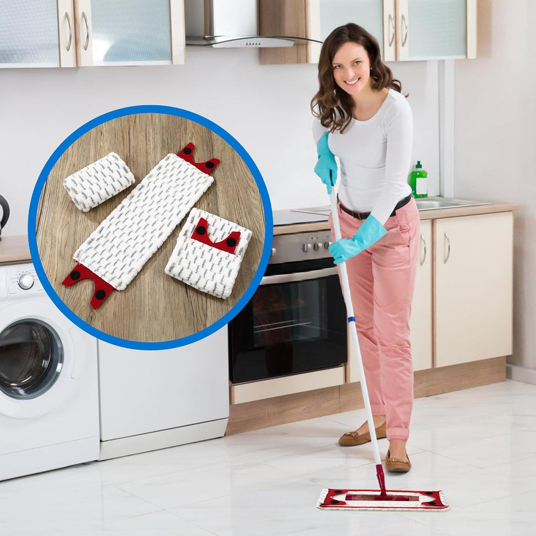4 Stück Bodenwischer Wischmopp Ersatzbezug für Vileda Set, für Vileda Ultramax/Easy Wring UltraMax/U