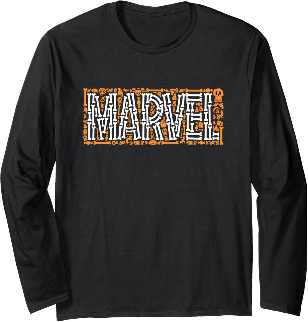 Marvel Logo Halloween Icons Langarmshirt