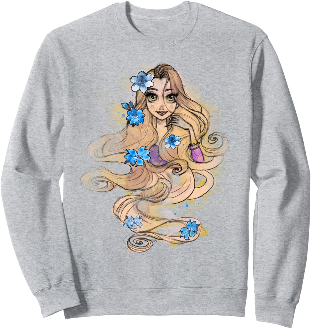Disney Tangled Rapunzel Watercolors Portrait Sweatshirt