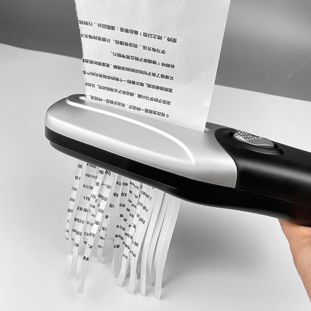 Sarini Tragbarer Aktenvernichter,manueller Aktenvernichter,elektrischer Aktenvernichter mit USB-Akku