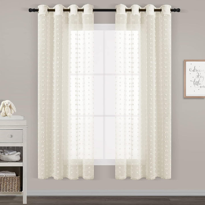 Joywell Natürlich Gardinen Wohnzimmer Vorhänge Transparente Voile Sheer Vorhänge Mädchenzimmer Leine