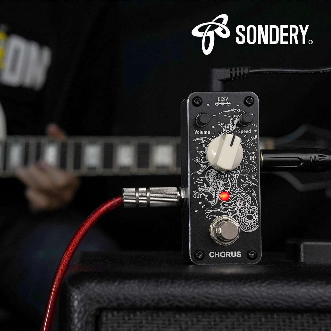 Sondery Chorus Pedal für Gitarren Mini Analog Chorus Effektpedal True Bypass Art Series