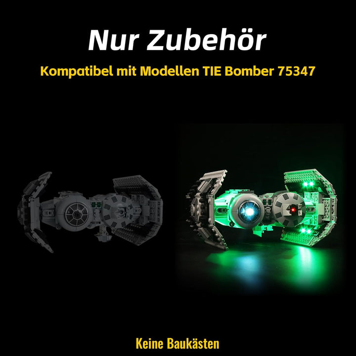 Led Licht Set für Lego 75347 TIE Bombe Modellbausatz, Dekoration DIY Beleuchtungsset für Lego TIE Bo