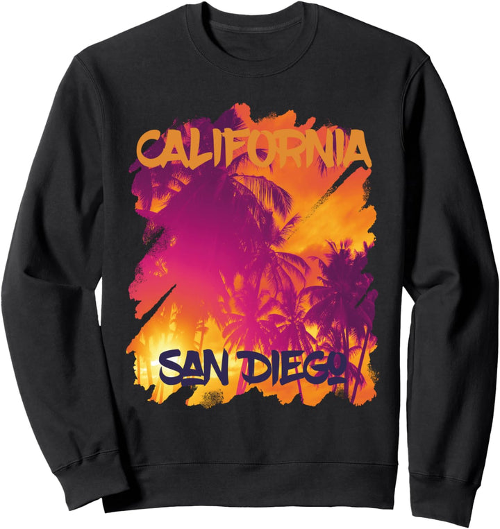 San Diego Surfpalmen California Vacation Ocean Sweatshirt