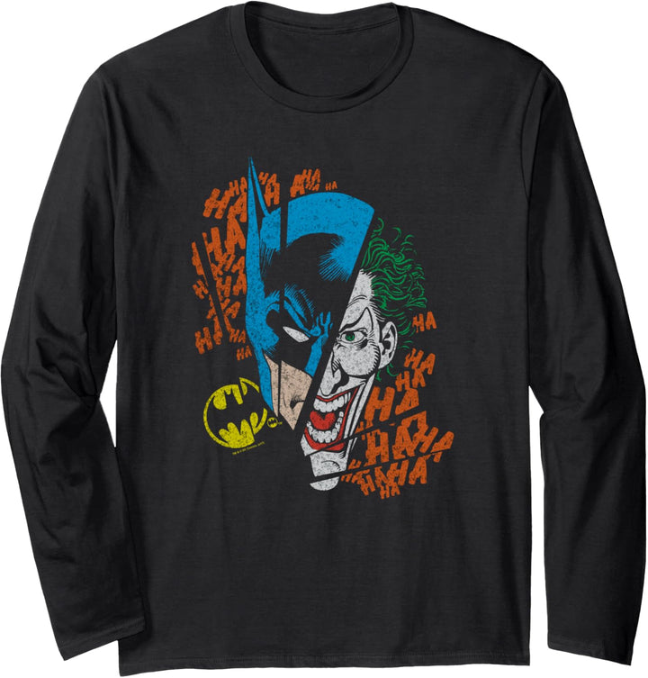 Batman Joker Broken Visage Langarmshirt