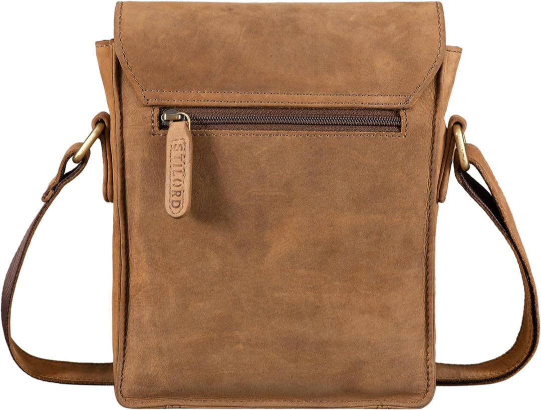 STILORD 'Sven' Herrenhandtasche Leder Umhängetasche klein Schultertasche Männer 8 Zoll Tablet Herren
