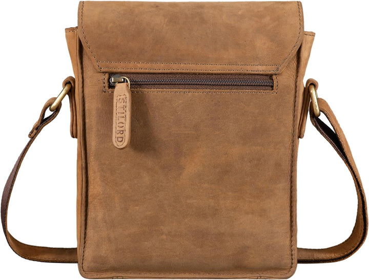 STILORD 'Sven' Herrenhandtasche Leder Umhängetasche klein Schultertasche Männer 8 Zoll Tablet Herren