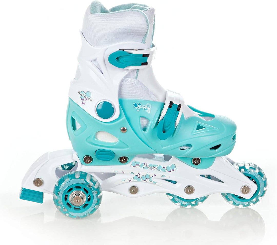 3in1 Kinder Inlineskates/Triskates/Rollschuhe RAVEN Balloon verstellbar Mint 29-32 (18cm-20cm), Mint