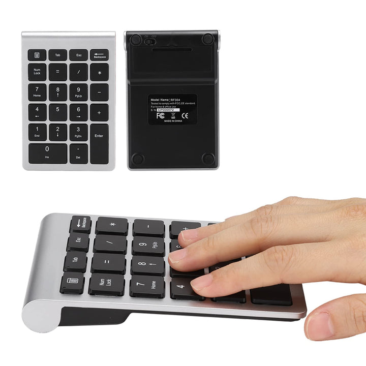 Zunate Drahtloser Nummernblock, 22 Tasten Ziffernblock mit USB-Empfänger Tragbare 2,4-G-Numpad-Tasta