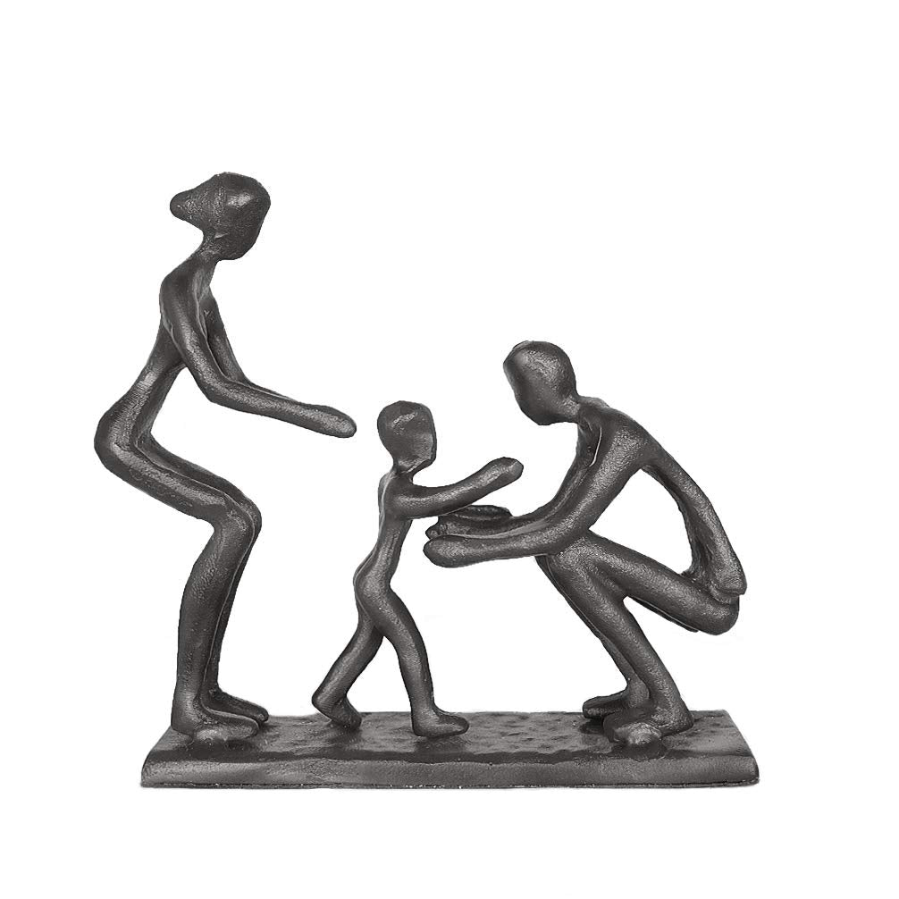 Aoneky Familie Figur Statue - Metall Kunst Skulptur Geschenk für Jahrestag, Geburtstag，Dekoration fü