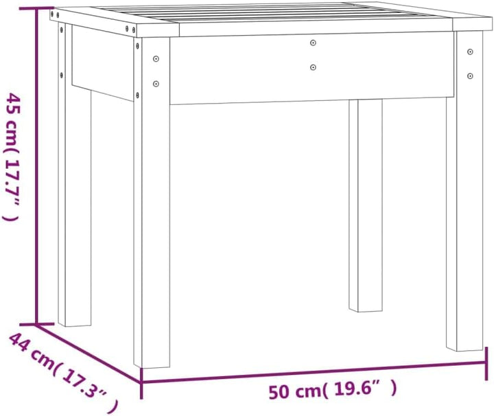 vidaXL Gartenbank Grau 50x44x45 cm Massivholz Kiefer 50 x 44 x 45 cm Graue Kiefer, 50 x 44 x 45 cm G