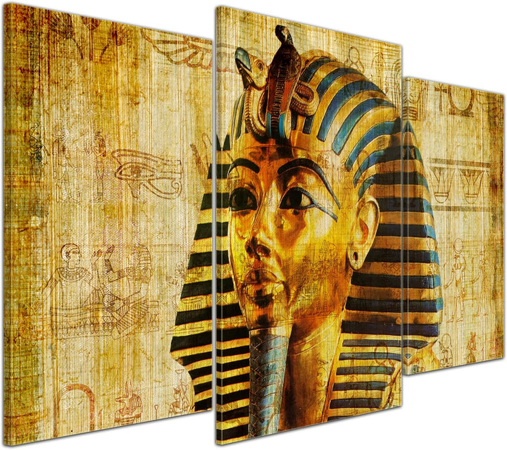 Bilderdepot24 Bild auf Leinwand | Pharao - Ägypten in 100x60 cm mehrteilig als Wandbild | Wand-deko