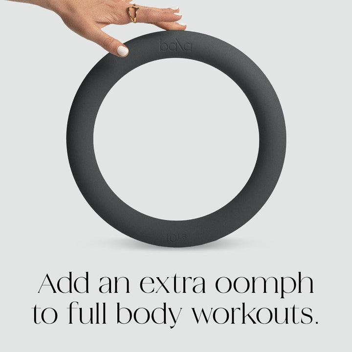 Bala Power Ring, 2-in-1 Kettlebell & Dumbbell, 10lb - Full Body Home Gym Workout Equipment for Stren
