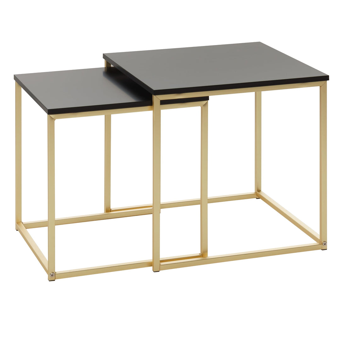 FineBuy Satztisch CHUR Beistelltisch MDF/Metall | Couchtisch Set aus 2 Tischen | Kleiner Wohnzimmert
