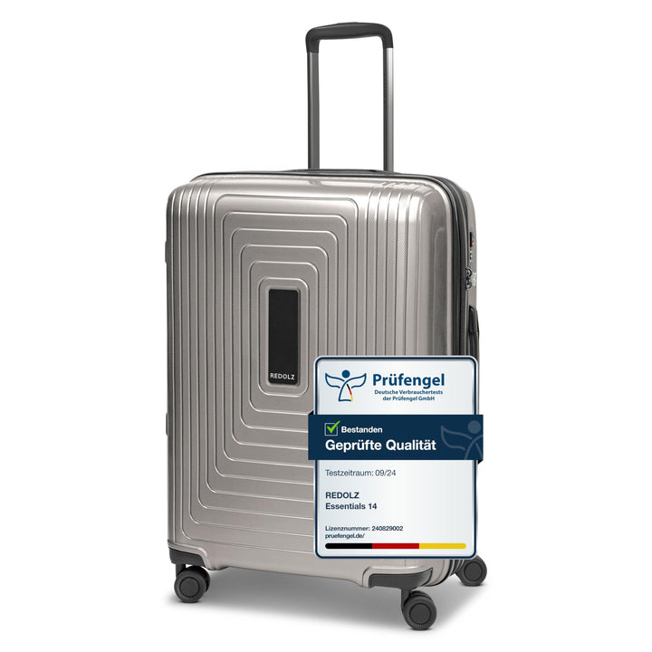 REDOLZ Mittelgrosser Hartschalen M+ Trolley | 46 x 30 x 66 cm | Koffer mit Dehnfalte von 82 auf 97 L