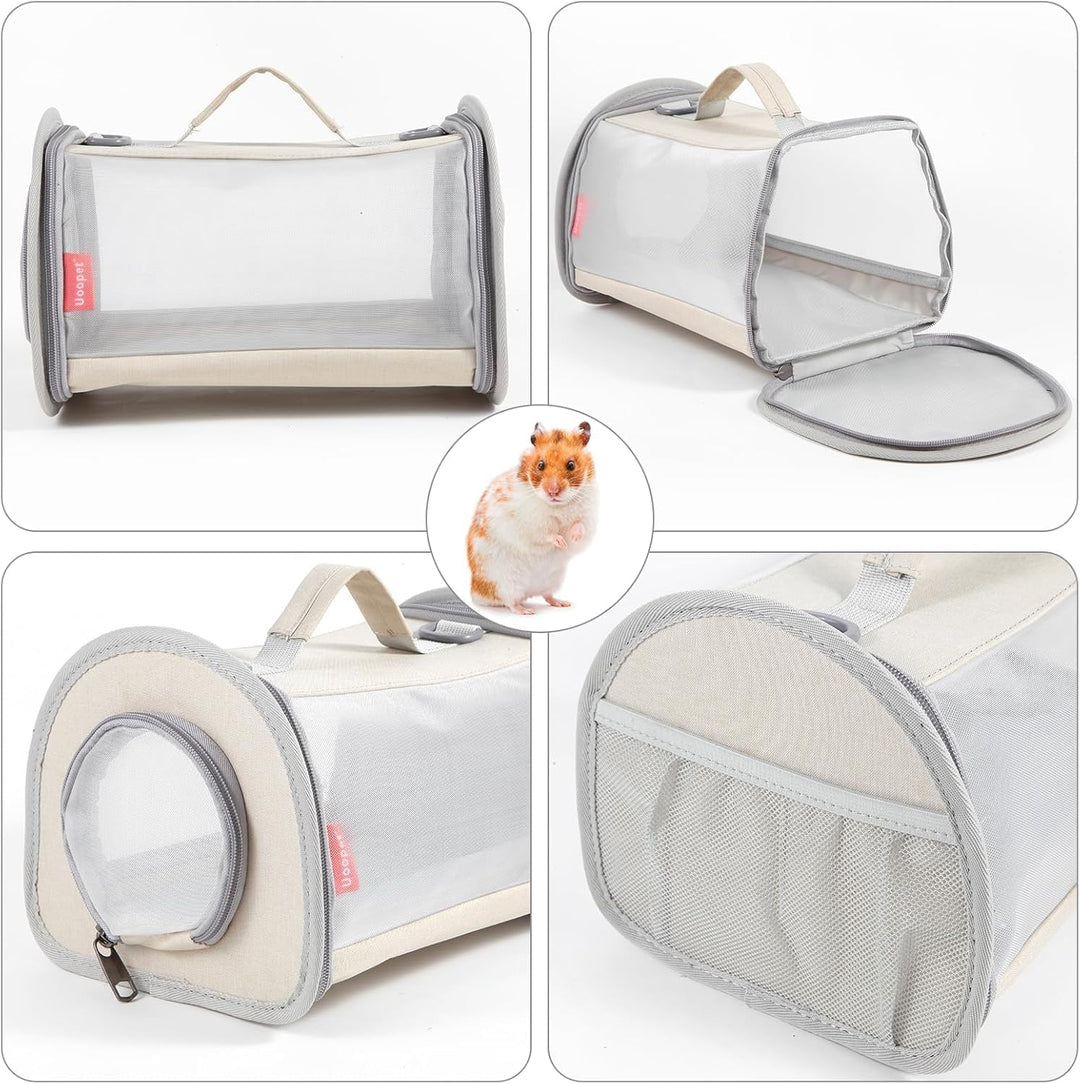Kleintiertransporttasche – Atmungsaktive Perspektivtasche für Meerschweinchen, Kaninchen &amp; Co. – Ide