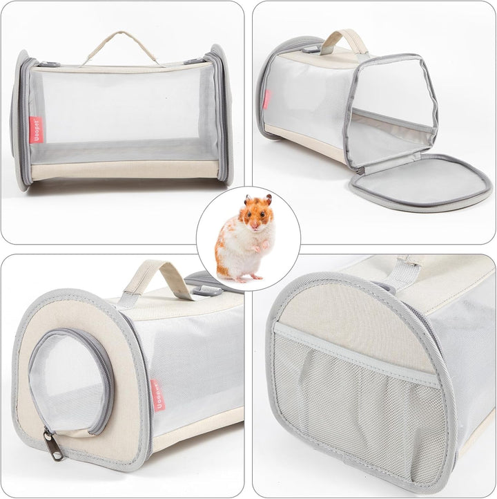 Kleintiertransporttasche – Atmungsaktive Perspektivtasche für Meerschweinchen, Kaninchen &amp; Co. – Ide