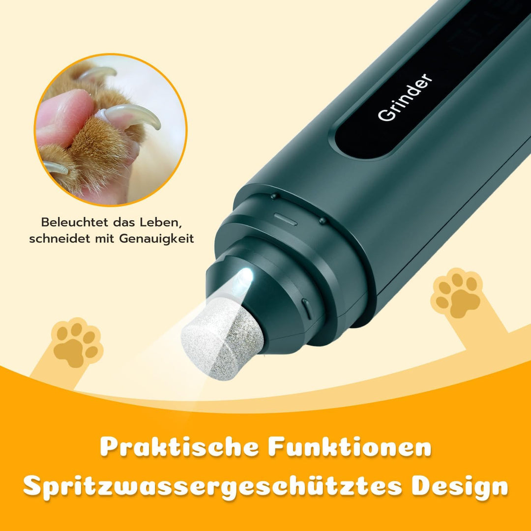 Wigearss Krallenschleifer für Hunde mit 5-Gang, LED-Leuchte für Grosse, Mittelgrosse und Kleine Hund