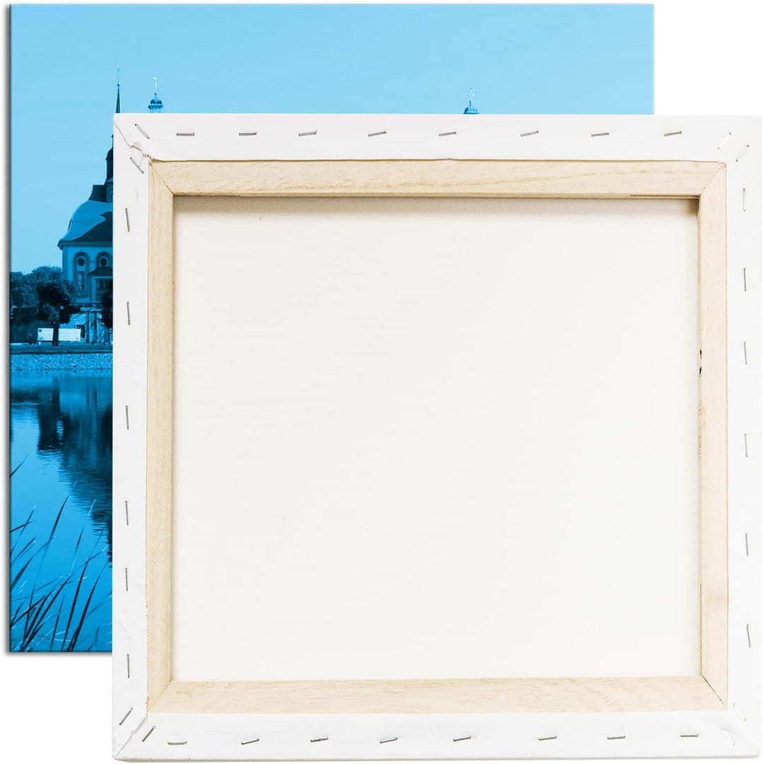 deyoli Moritzburg in Deutschland Format: 60x60 Effekt: Monocrome Blau als Leinwandbild, Motiv fertig