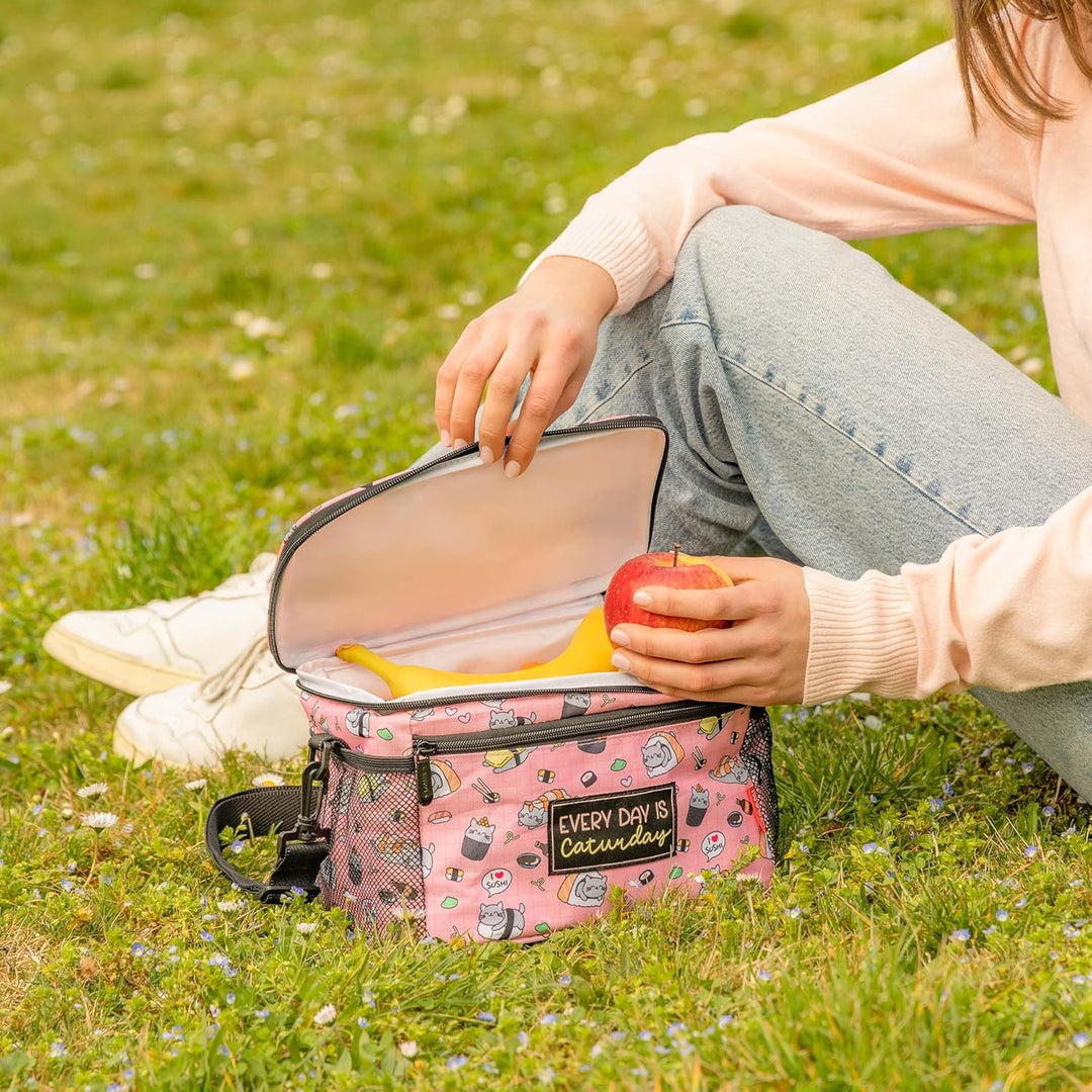 Legami - Lunchbag für das Mittagessen, Thema Sushi Cat, Lunchbag für das Mittagessen, grosses Fassun
