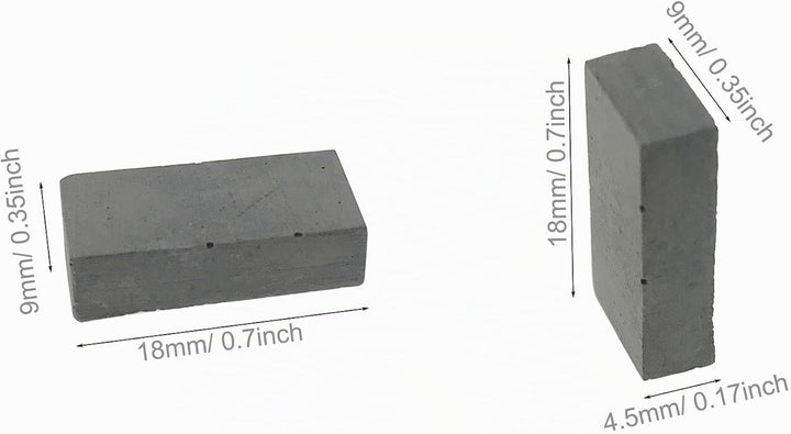 Woohome 500 Stück Mini Ziegel Mini Scale Ziegel Grau Mini Simulation Ziegel mit Schaber für DIY Pupp