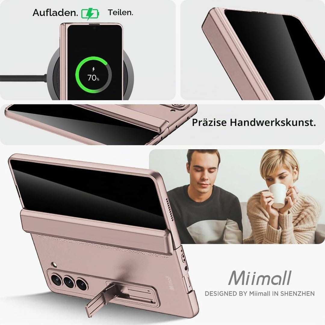 Miimall Kompatibel mit Samsung Galaxy Z Fold 6 Hülle mit Displayschutz Anti-Peeping+Magnetischer Sch