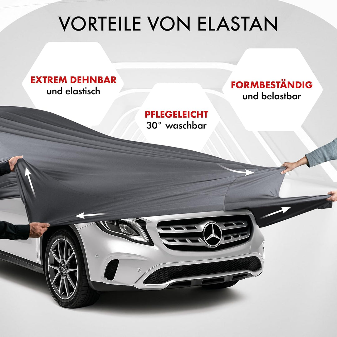 WALSER Premium Abdeckung Auto Indoor Stretch Plus Qualitätssieger Sehr Gut* Autoabdeckung Winter Aut