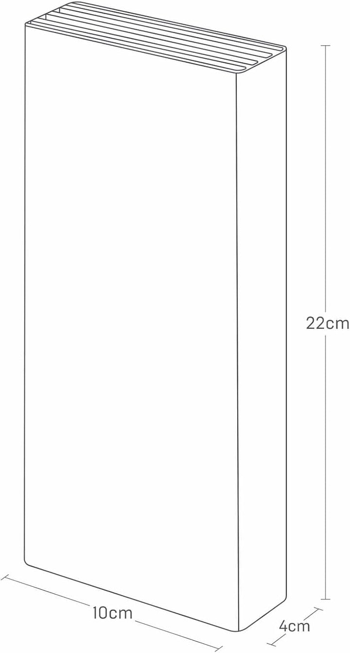 Yamazaki Tower Film Hook Selbstklebender Messerblock, schwarz | Stahl, Befestigung ohne Bohren, Mit