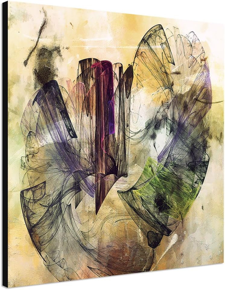 Paul Sinus Art Wandbild - Der Schicksalsschlag - Abstrakt359_60x60cm Bild auf Leinwand Abstraktes Mo