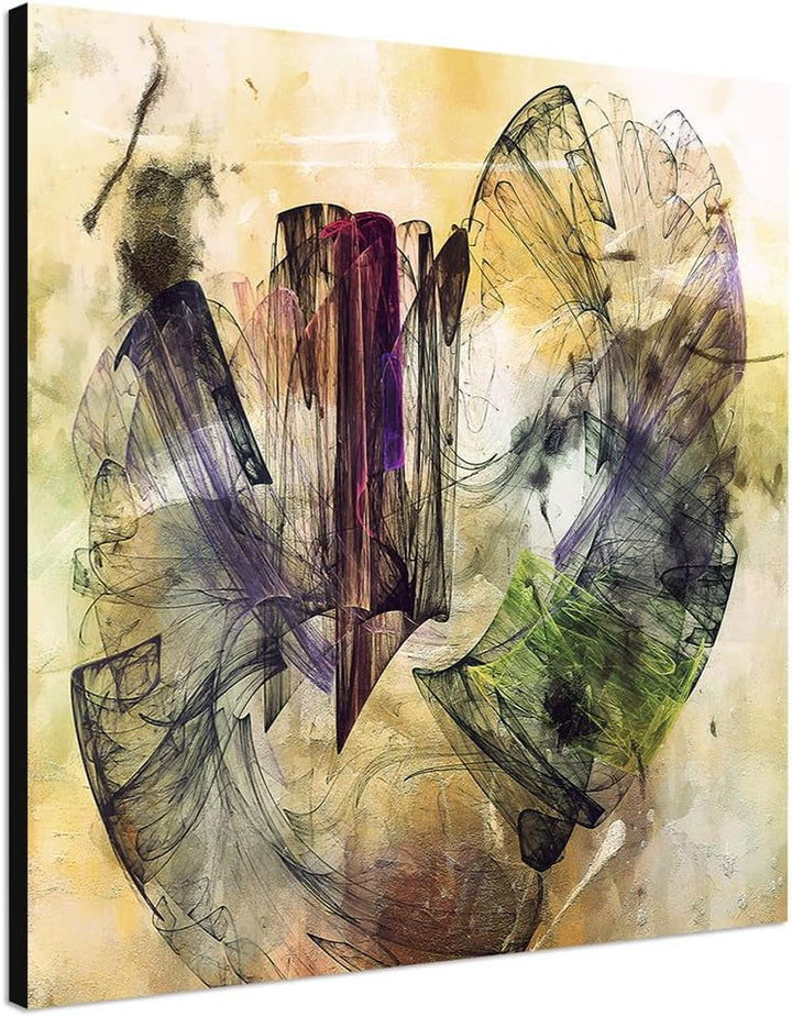Paul Sinus Art Wandbild - Der Schicksalsschlag - Abstrakt359_60x60cm Bild auf Leinwand Abstraktes Mo