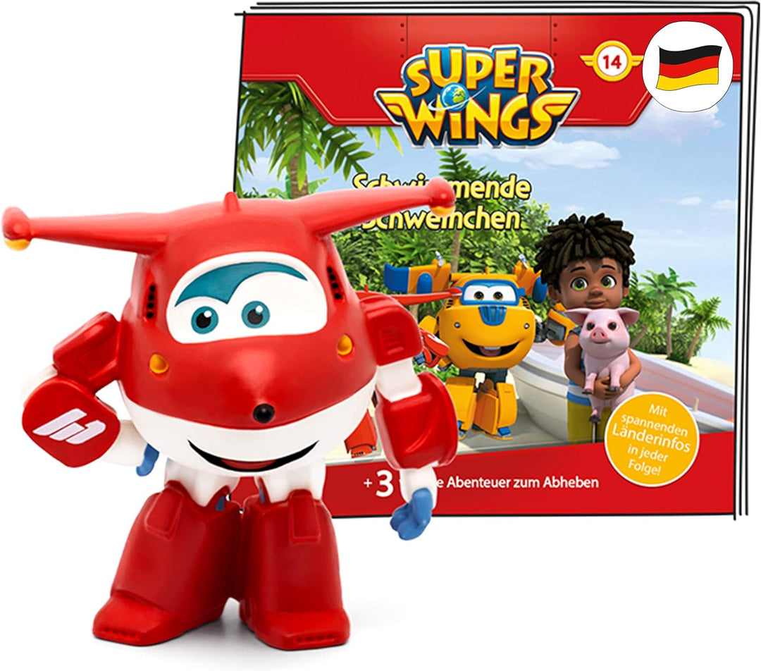 tonies Hörfigur für Toniebox, Super Wings – Schwimmende Schweinchen, Hörspiel mit 4 Geschichten für
