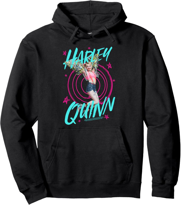 Birds of Prey Harley Quinn On Target Pullover Hoodie