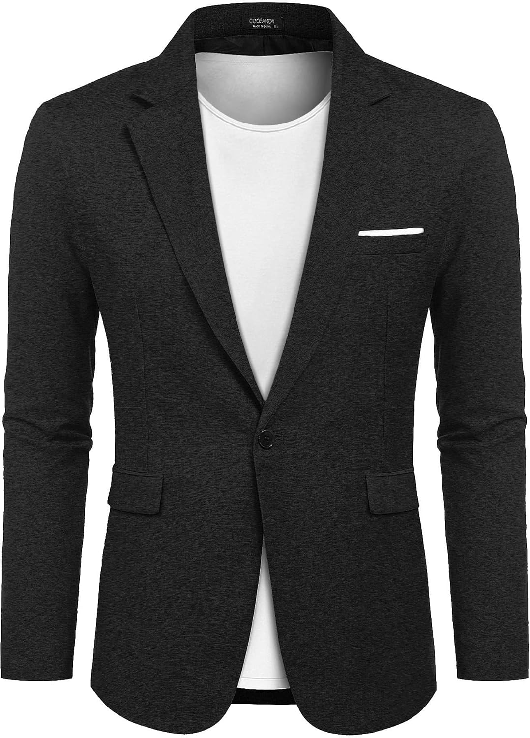 COOFANDY Herren Freizeit Sakko Sportlich Regular Fit Blazer Business Anzugjacke EIN Knopf XL A-tiefe