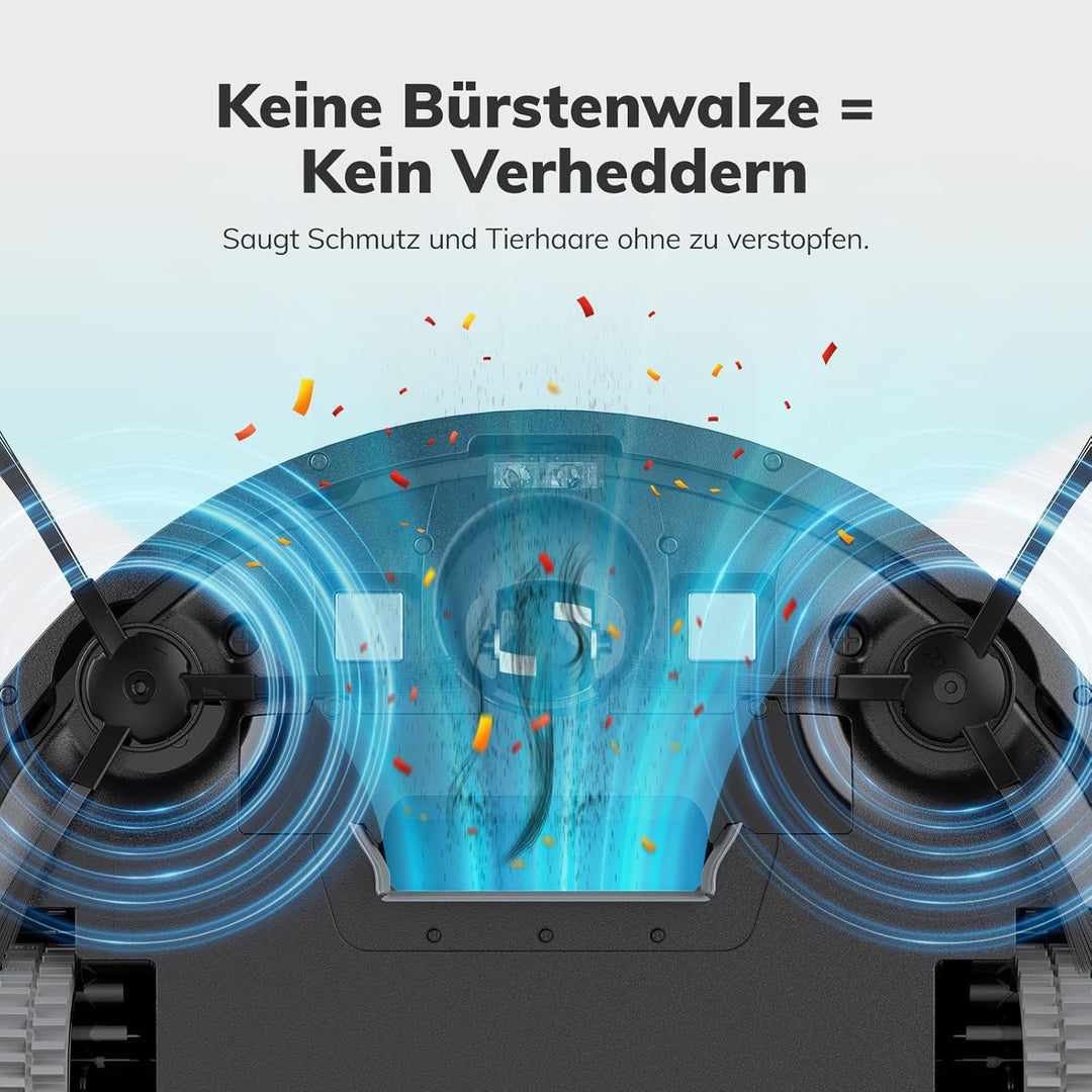 Saugroboter, Bürstenloses Design Staubsauger Roboter, Starkes Saugen, Selbstladend, Fernbedienung, F