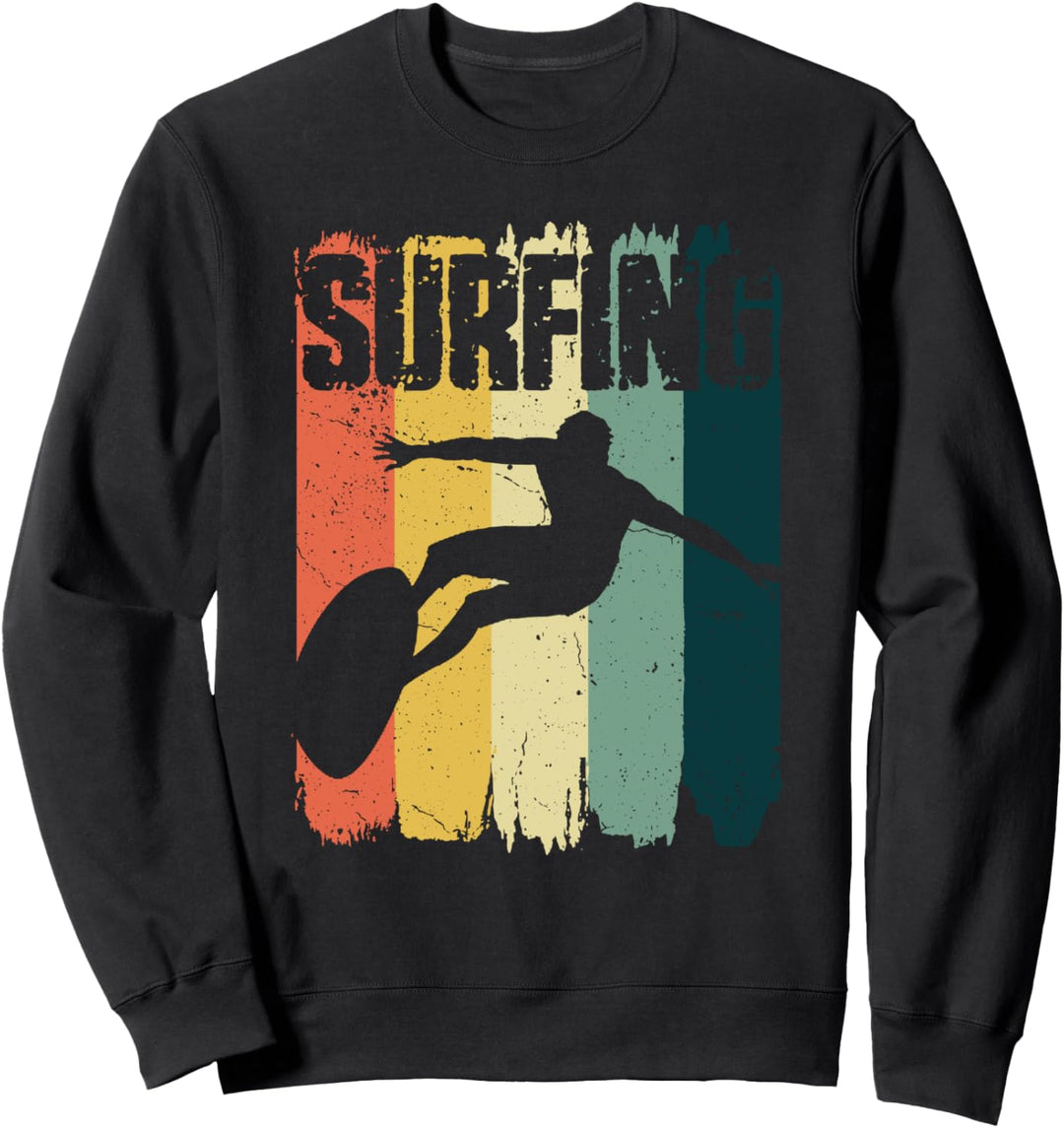 Surfing Sports Retro Vintage Beach Vibe Surfers Sweatshirt