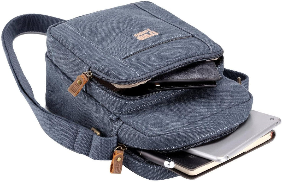 TRP0370 Troop London Classic Canvas Umhängetasche Blau, Blau
