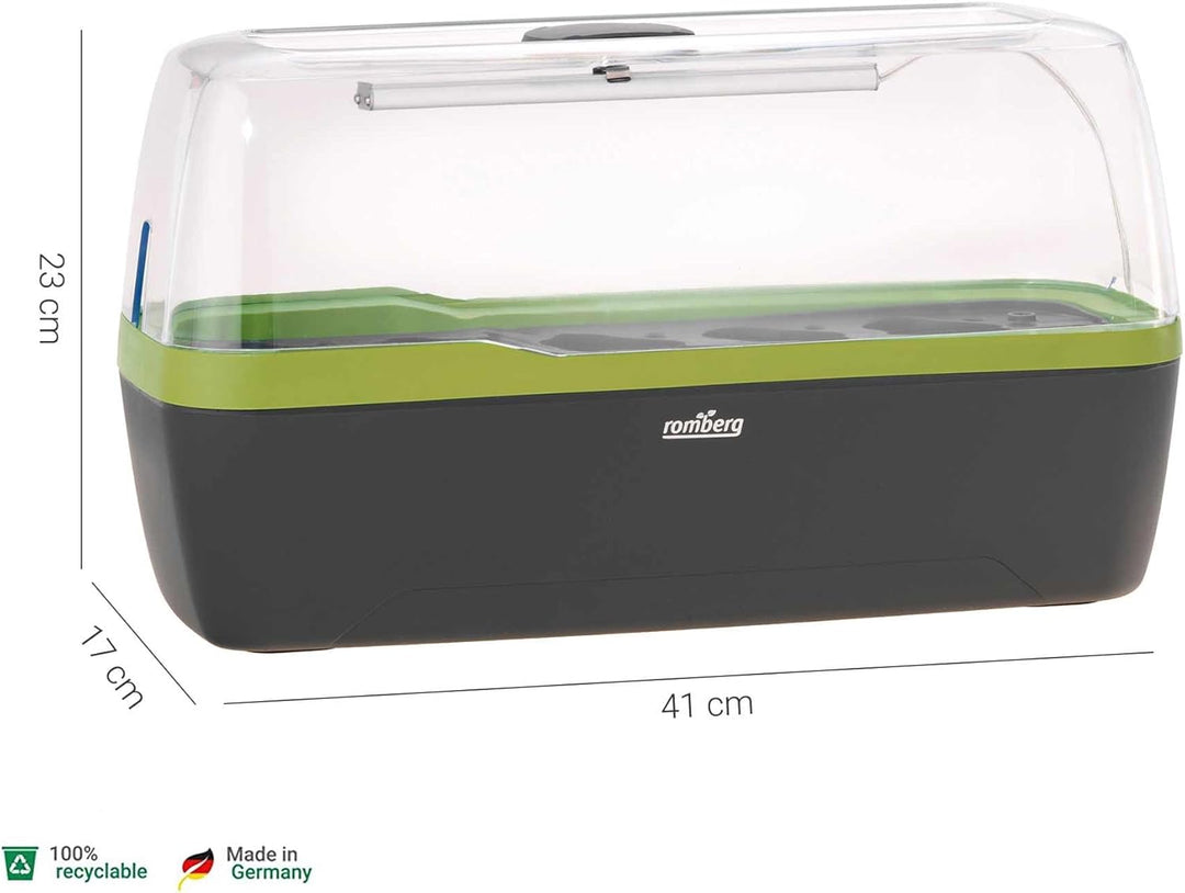 Romberg BoQube L Plus (Pflanzsystem, Farbe Weiss-Pflaume, PAK-frei, lebensmittelecht, mit Belüftung